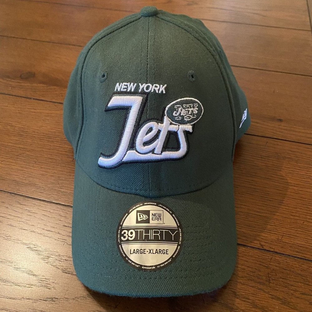 🛑SOLD🛑NY Jets NFL 39Thirty Stretch Fit Curved Brim Baseball Cap Adult Size L-XL